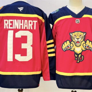 Men's Florida Panthers #13 Sam Reinhart Red 2026-2026 Winter Classic Stitched Hockey Jersey