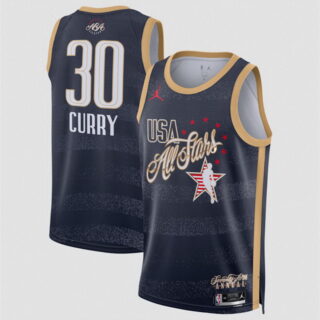 All Star #30 Stephen Curry Navy Stitched Basketball Jersey