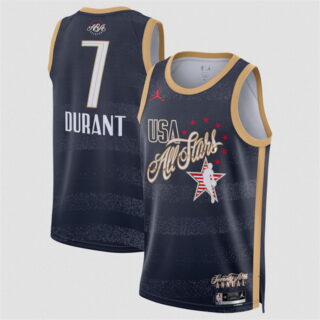 All Star #7 Kevin Durant Navy Stitched Basketball Jersey