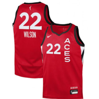 Men's Men La Vegas Wilson #22 Red Stitched Basketball Jersey