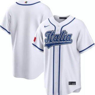 Men's World Italy Baseball Classic 2026 White Blank Stadium Home Jersey