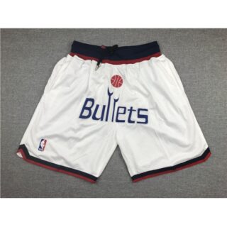 Men' Wizards White NBA Shorts