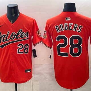 Men's Baltimore Orioles #28 Trevor Rogers Orange 2025 Limited Stitched Baseball Jersey