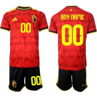Men's Belgium National Team Custom Red 2026 World Cup Home Soccer Jersey Suit