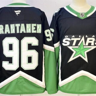 Men's Dallas Stars #96 Mikko Rantanen Black 2025 26 Alternate Stitched Hockey Jersey