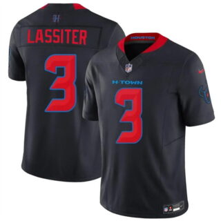 Men's Houston Texans #3 Kamari Lassiter Navy 2nd Alternate 2026 F.U.S.E. Vapor Limited Stitched Football Jersey
