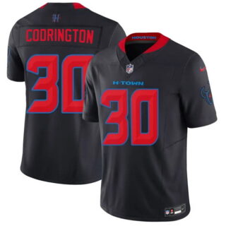 Men's Houston Texans #30 Brandon Codrington Navy 2nd Alternate 2026 F.U.S.E. Vapor Limited Stitched Football Jersey