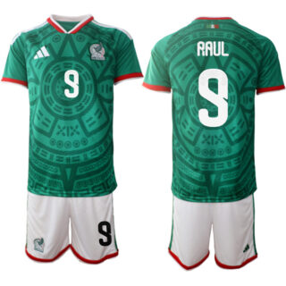 Men's Mexico #9 Raul Jimenez Green 2026 World Cup Home Soccer Jersey Suit