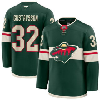 Men's Minnesota Wild #32 Filip Gustavsson Green Home Stitched Hockey Jersey