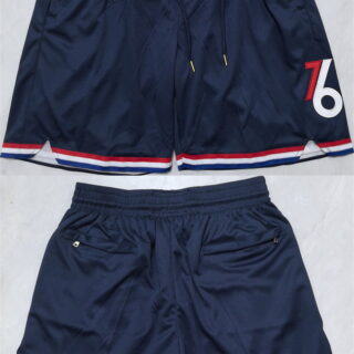 Men's Philadelphia 76ers Navy Shorts (Run Small)
