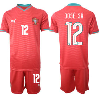 Men's Portugal Team #12 Jose Sa Red 2026 World Cup Home Soccer Jersey Suit