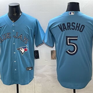Men's Toronto Blue Jays #5 Daulton Varsho Light Blue 2025 Cool Base Stitched Baseball Jersey