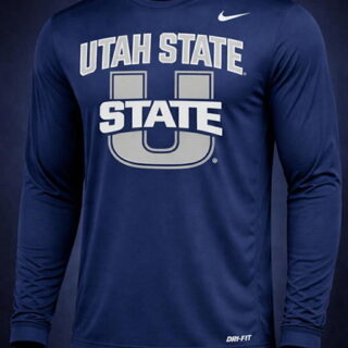 Men's Utah State University Aggies Navy Long Sleeve T-Shirt