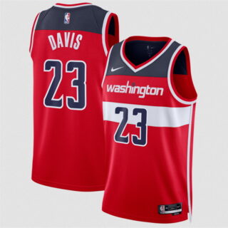 Men's Washington Wizards #23 Anthony Davis Red 2026 Icon Edition Stitched Basketball Jersey