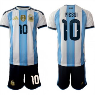 Men's Argentina #10 Lionel Messi National Team FIFA x World Cup 2026 Home White On Field Jersey