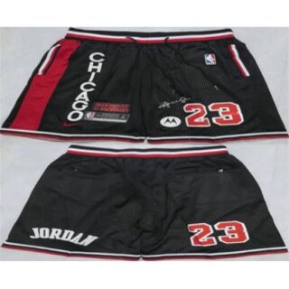 Men's Chicago Bulls #23 Michael Jordan Black 2025 Shorts