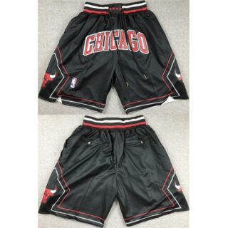 Men's Chicago Bulls Black Shorts (Run Small) 001