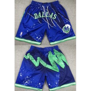 Men's Dallas Mavericks Royal Green Shorts (Run Small)