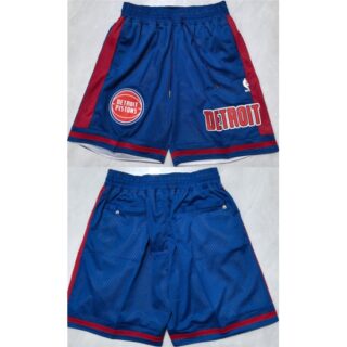 Men's Detroit Pistons Blue Shorts (Run Small)