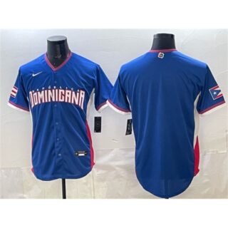 Men's Dominican Republic Baseball Blank Royal 2026 World Baseball Classic Stadium Stitched Jersey