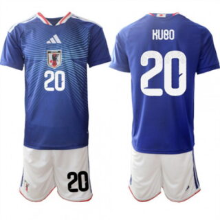 Men's Japan #20 KUBO National Team FIFA x World Cup 2026 Home Blue On Field Jersey