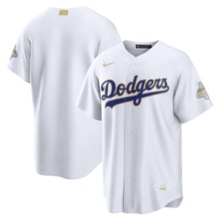 Men's Los Angeles Dodgers White 2026 Gold Collection Stadium Jersey