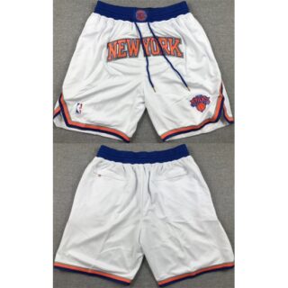 Mens New Yok Knicks White Shorts (Run Small)