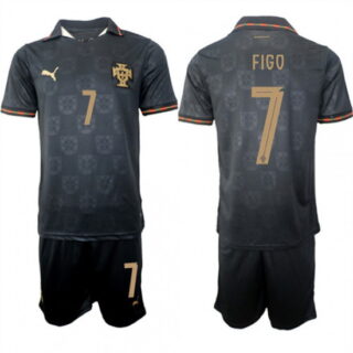 Men's Portugal #7 FIGO National Team FIFA x World Cup 2026 Away Gray On Eusebio special edition Jersey