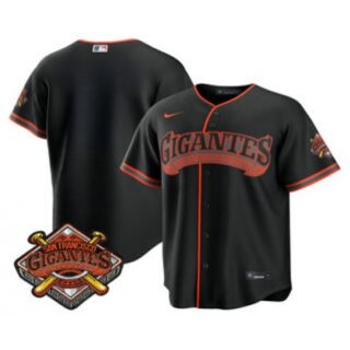 Men's San Francisco Giants Blank Black 2026 Alternate Stadium Stitched Jersey