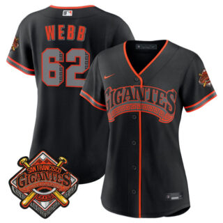 Women's San Francisco Giants #62 Wilkin Ramos Black 2026 Alternate Stadium Stitched Baseball Jersey(Run Small)