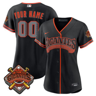 Women's San Francisco Giants Active Player Custom Black 2026 Alternate Stadium Stitched Baseball Jersey(Run Small)