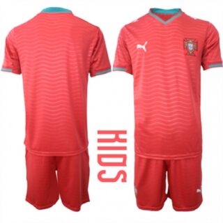 Youth Portugal Blank National Team FIFA x World Cup 2026 Home Red On Eusebio special edition Kids Jersey