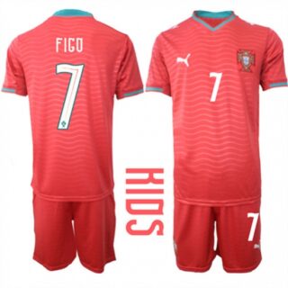 Youth Portugal #FIGO National Team FIFA x World Cup 2026 Home Red On Eusebio special edition Kids Jersey