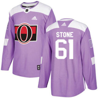 Youth Ottawa Senators #61 Mark Stone Purple Authentic Fights Cancer Stitched NHL Jersey