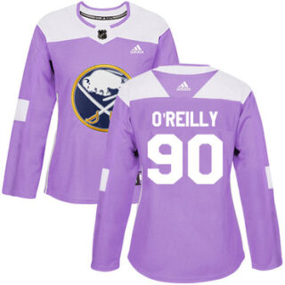 Women's Buffalo Sabres #90 Ryan O'Reilly Purple Authentic Fights Cancer Stitched NHL Jersey