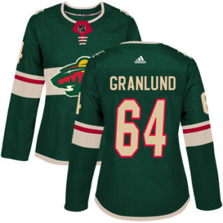 Women's Minnesota Wild #64 Mikael Granlund Green Home Authentic Stitched NHL Jersey