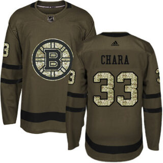Youth Boston Bruins #33 Zdeno Chara Green Salute to Service Youth Stitched NHL Jersey