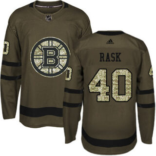 Youth Boston Bruins #40 Tuukka Rask Green Salute to Service Youth Stitched NHL Jersey