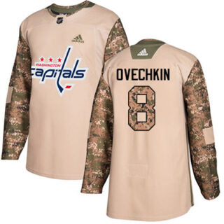 Youth Washington Capitals #8 Alex Ovechkin Camo Authentic 2017 Veterans Day Stitched NHL Jersey