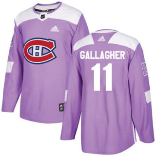 Youth Montreal Canadiens #11 Brendan Gallagher Purple Authentic Fights Cancer Stitched NHL Jersey
