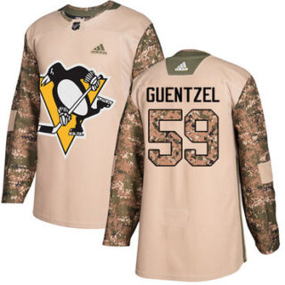 Youth Pittsburgh Penguins #59 Jake Guentzel Camo Authentic 2017 Veterans Day Stitched NHL Jersey