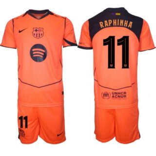 Men FC Barcelona 2026 Soccer Jerseys Orange #11 RAPHINHA