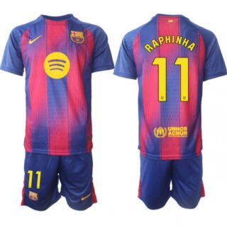 Men FC Barcelona 2026 Soccer Jerseys PinkBlue #11 RAPHINHA