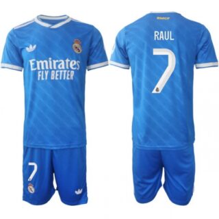 Men Real Madrid 2026 Soccer Jerseys Blue #7 RAUL