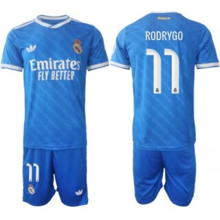 Men Real Madrid 2026 Soccer Jerseys Blue #11 RODRYGO