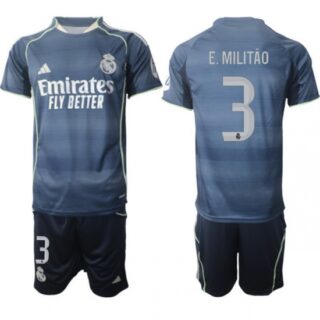 Men Real Madrid 2026 Soccer Jerseys DarkBlue #3 E.MILITAO