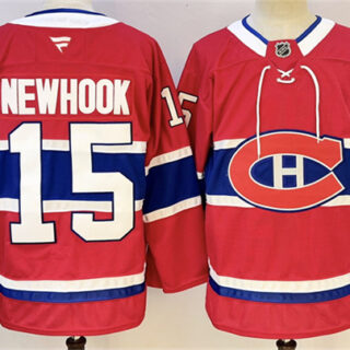 Men's Montreal Canadiens #15 Alex Newhook Red 2024-25 Stitched Jersey