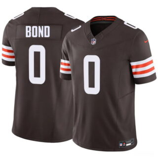 Men's Cleveland Browns #0 Isaiah Bond Brown 2026 Draft F.U.S.E. Vapor Limited Stitched Football Jersey
