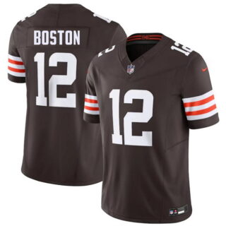 Men's Cleveland Browns #12 Denzel Boston Brown 2026 Draft F.U.S.E. Vapor Limited Stitched Football Jersey