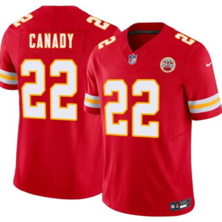 Men's Kansas City Chiefs #22 Jadon Canady Red 2026 Draft F.U.S.E. Vapor Untouchable Limited Stitched Football Jersey